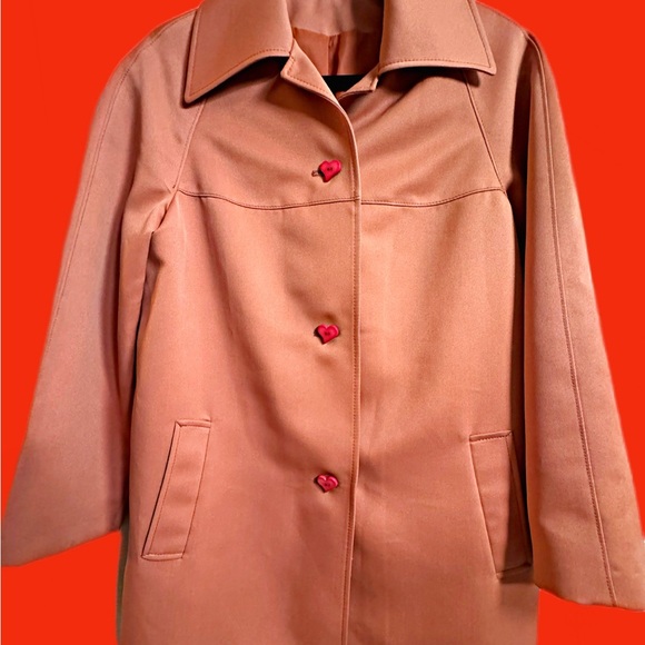 Valentines coat with heart buttons, Vintage Deer Tapestry Jacket - Picture 3 of 7